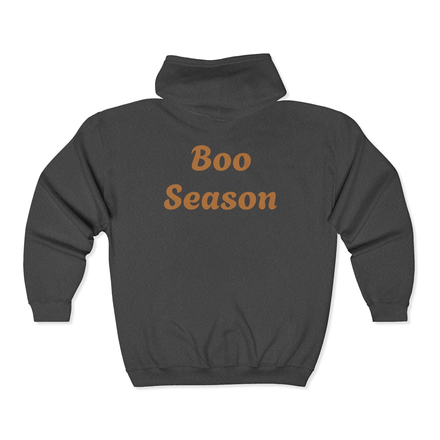Spooky Ghost Zip Hoodie, Halloween Sweatshirt, Cozy Unisex Hoodie, Fall Fashion, Cute Pumpkin Ghost Apparel