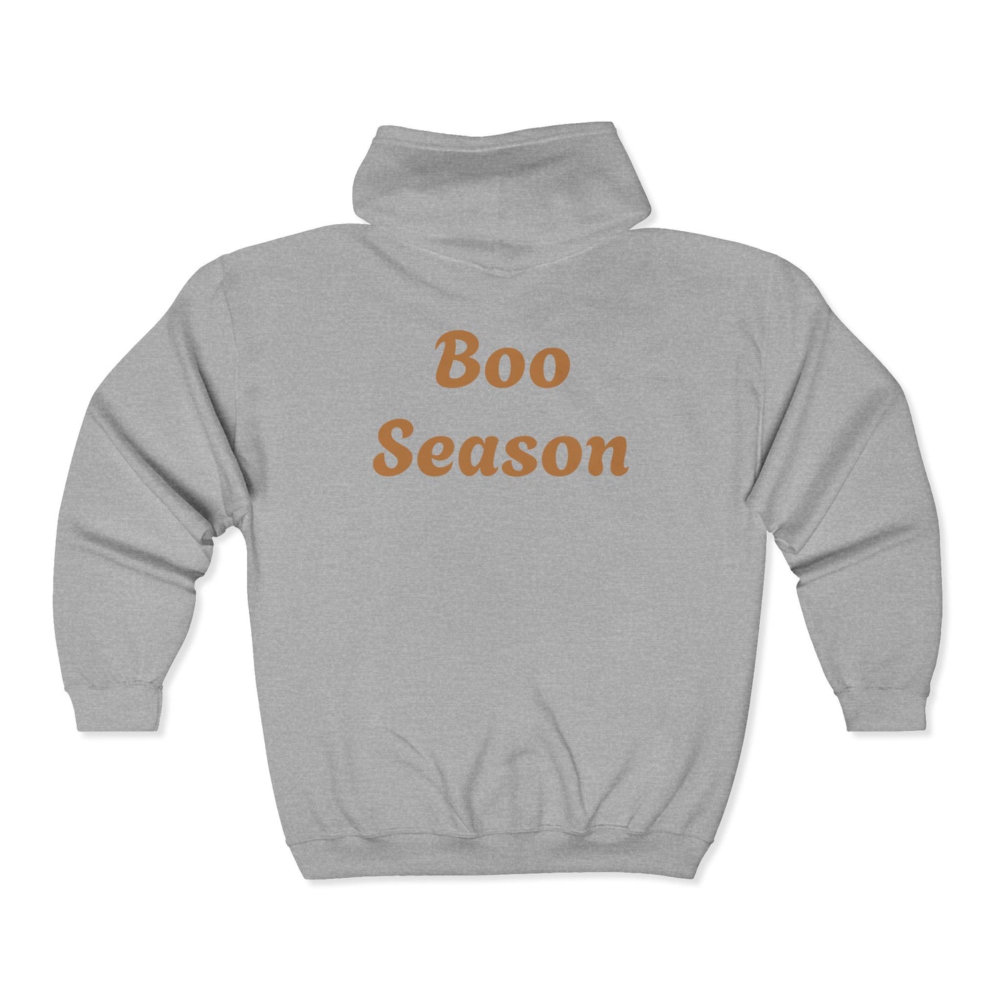 Spooky Ghost Zip Hoodie, Halloween Sweatshirt, Cozy Unisex Hoodie, Fall Fashion, Cute Pumpkin Ghost Apparel