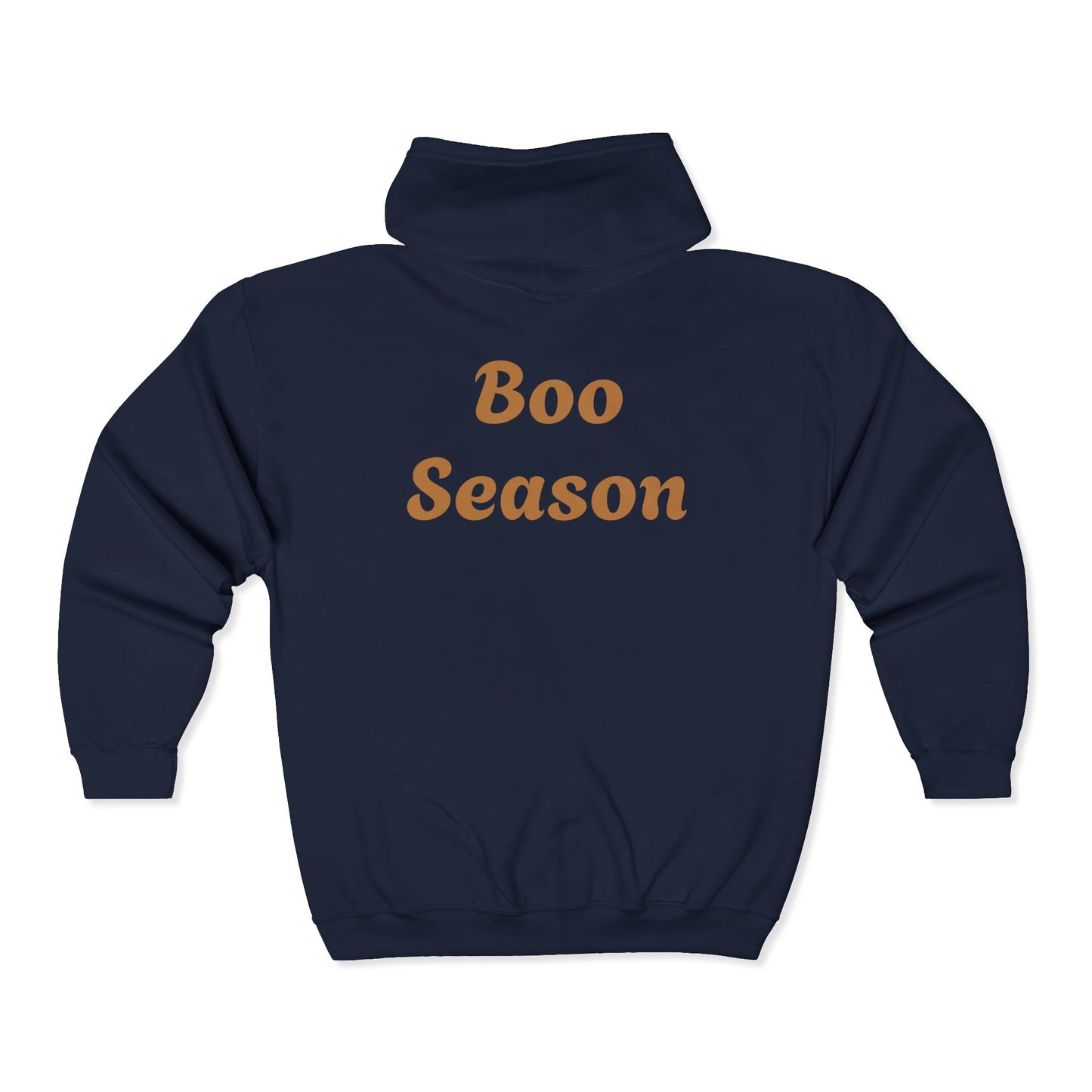 Spooky Ghost Zip Hoodie, Halloween Sweatshirt, Cozy Unisex Hoodie, Fall Fashion, Cute Pumpkin Ghost Apparel