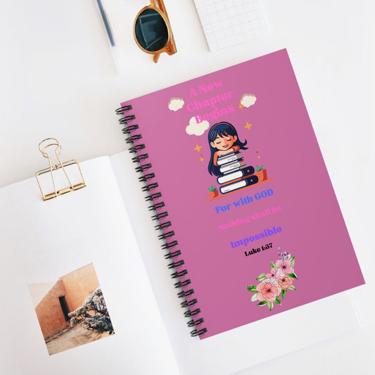 Inspirational Notebook, Motivational Gift, Scripture Quote, Motivational Journal + FREE 15 Day Bible Reflection printable
